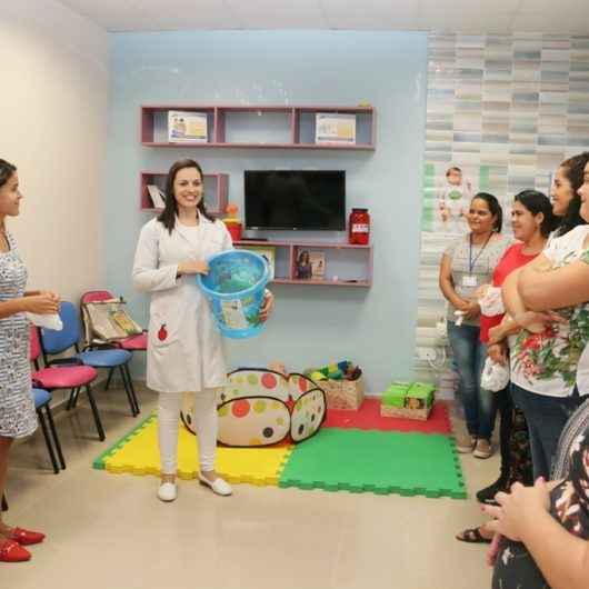 Gestantes da UBS Massaguaçu visitam o Centro de Atendimento Materno Infantil e Banco de Leite Humano de Caraguatatuba