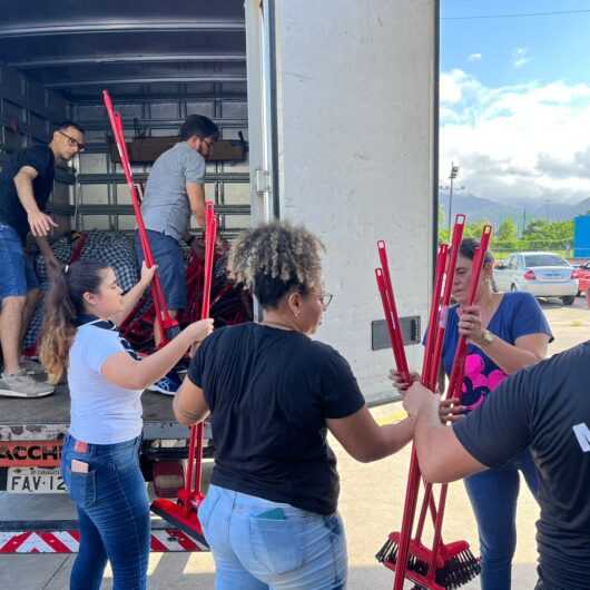 Mais de 600 kits já foram distribuídos em Caraguatatuba para vítimas das chuvas