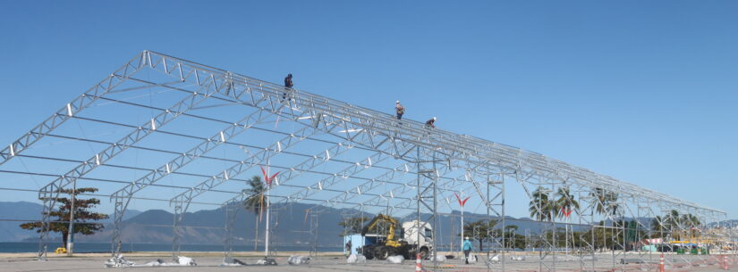 Prefeitura inicia instalação de nova tenda da Praça da Cultura para realização de eventos