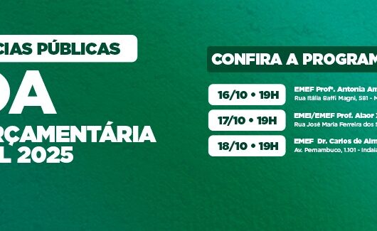 Audiências da LOA de 2025 da Prefeitura de Caraguatatuba iniciam no dia 16 de outubro