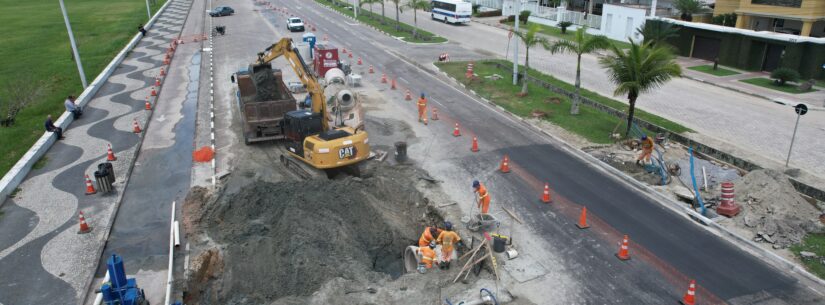 Obra de ampliação do sistema de drenagem no Aruan está na reta final