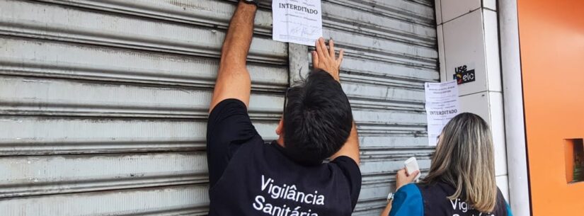 Vigilância Sanitária interdita estabelecimentos por irregularidades