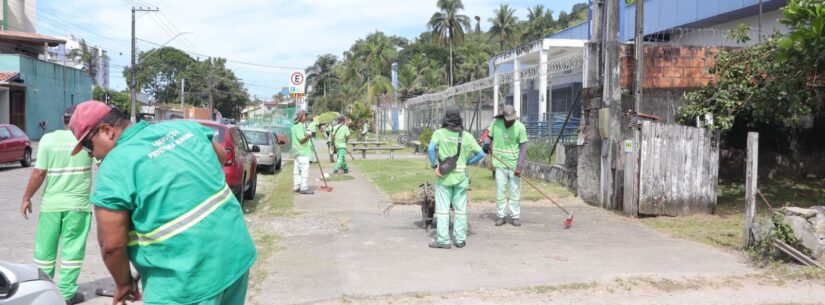 Secretaria de Serviços Públicos promove limpeza em diversos bairros de Caraguatatuba nesta semana