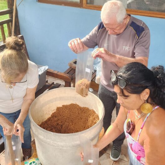 Curso de produção e colheita de cogumelo shiitake capacita agricultores familiares em Caraguatatuba